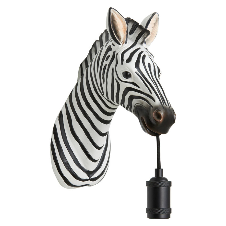 Light & Living Wandlamp 'Zebra' 25cm, kleur Wit/Zwart afbeelding 1
