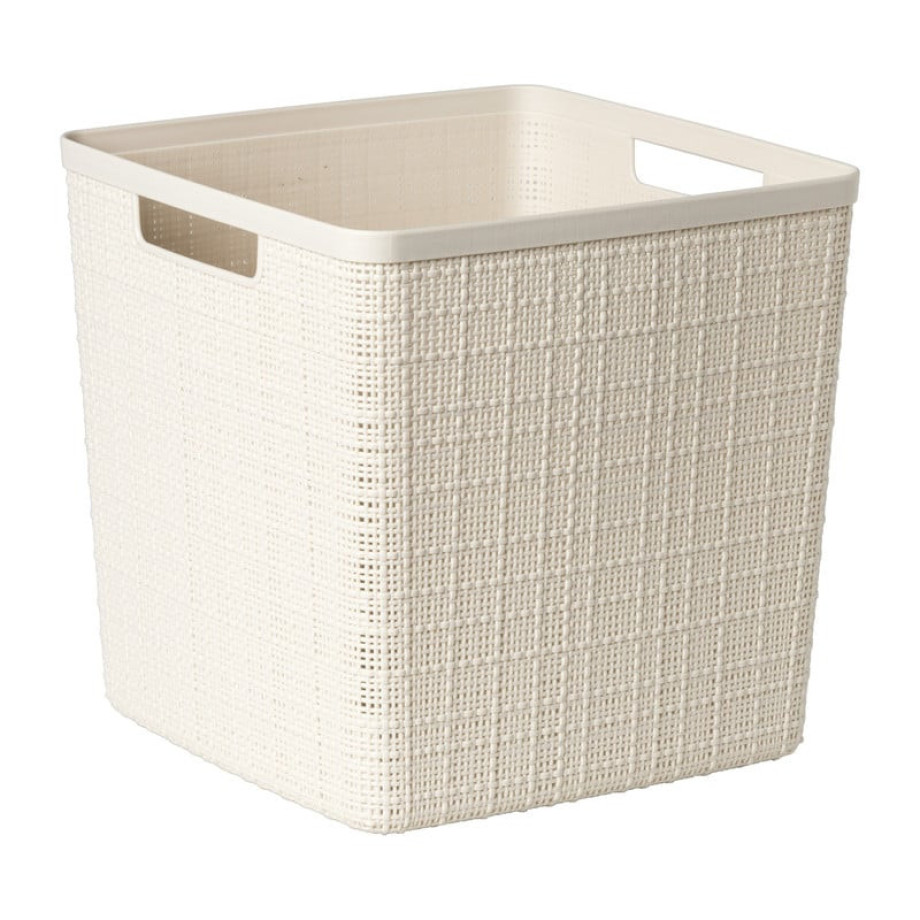 Curver jute opbergmand cube - 17 liter - beige afbeelding 