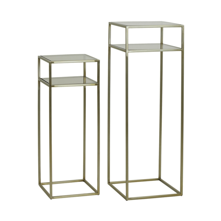 Light & Living Zuil 'Bilo' Set van 2 stuks, kleur Goud afbeelding 1