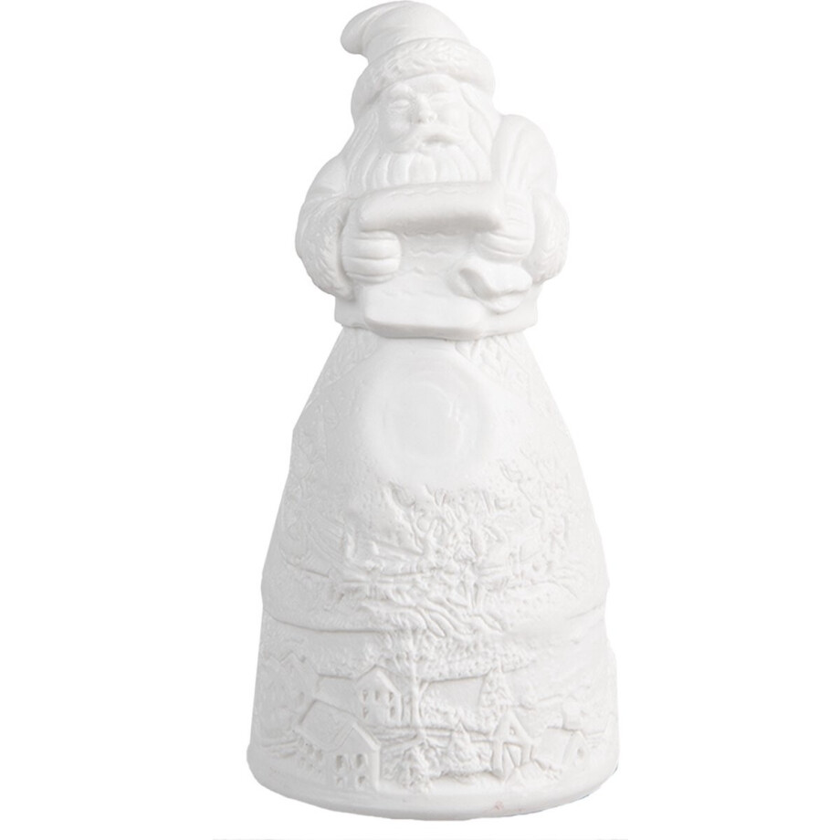 Clayre & Eef Kerstdecoratie met LED-verlichting Kerstman Ø 5x11 cm Wit Porselein Clayre & Eef Kerstdecoratie met LED-verlichting Kerstman Ø 5x11 cm Wit Porselein afbeelding 1