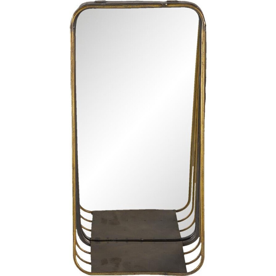 Clayre & Eef Spiegel 19x39 cm Koperkleurig Metaal afbeelding 1