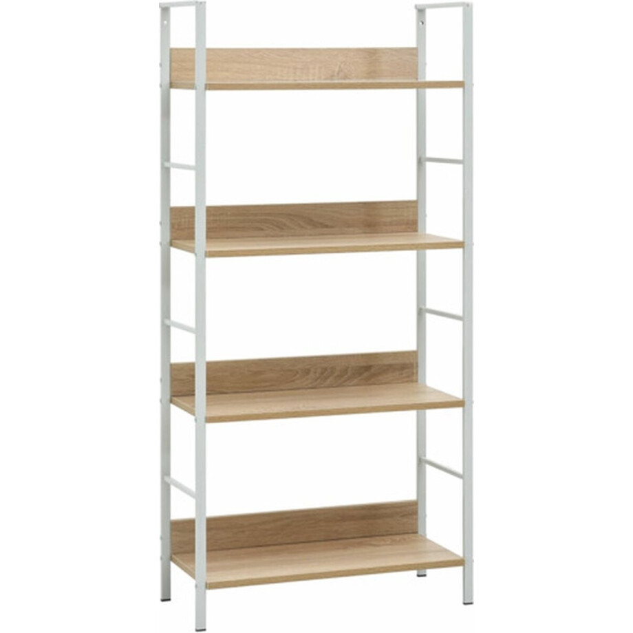 vidaXL - Boekenkast - 4 - schappen - 60x27,6x124,5 - cm - bewerkt - hout - eikenkleur vidaXL - Boekenkast - 4 - schappen - 60x27,6x124,5 - cm - bewerkt - hout - eikenkleur afbeelding 1