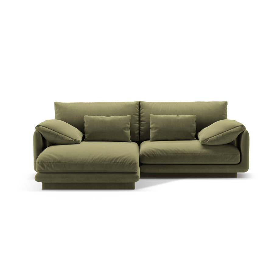 3-zits hoekbank Torino links velvet | Micadoni afbeelding 1