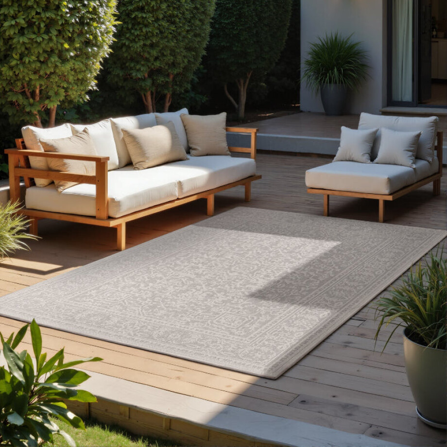 Vloerkleed Kona Rechthoekig - Wit Grijs 170x120cm - Polypropyleen - Dekbed-Discounter.nl Vloerkleed Kona Rechthoekig - Wit Grijs 170x120cm - Polypropyleen - Dekbed-Discounter.nl afbeelding