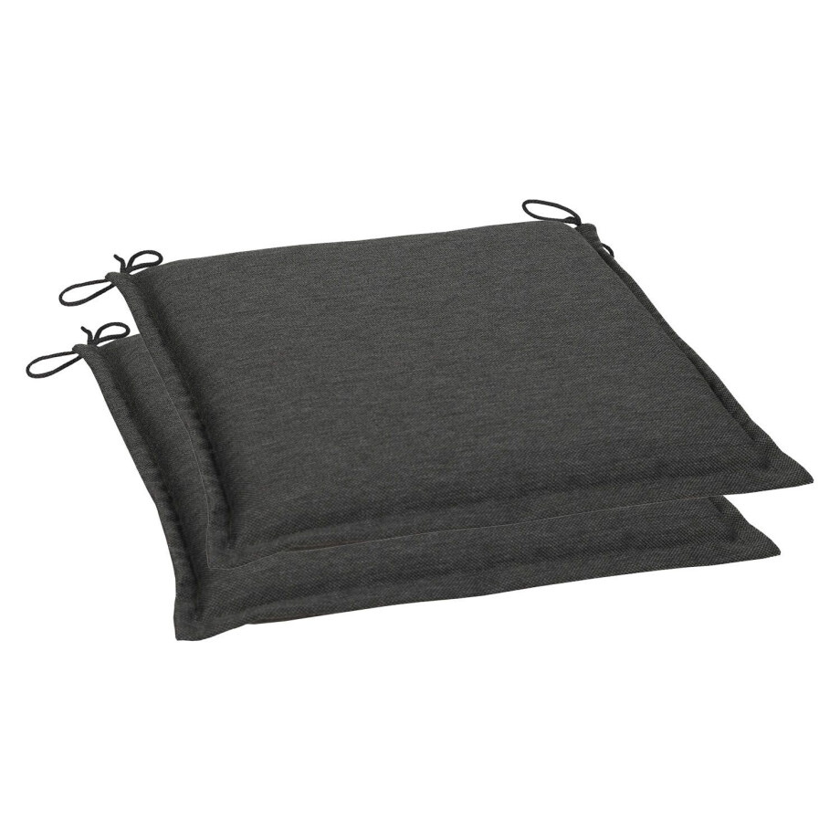 GO-DE Textil Tuinkussen (Set van 2 kussens, Antraciet) afbeelding 1