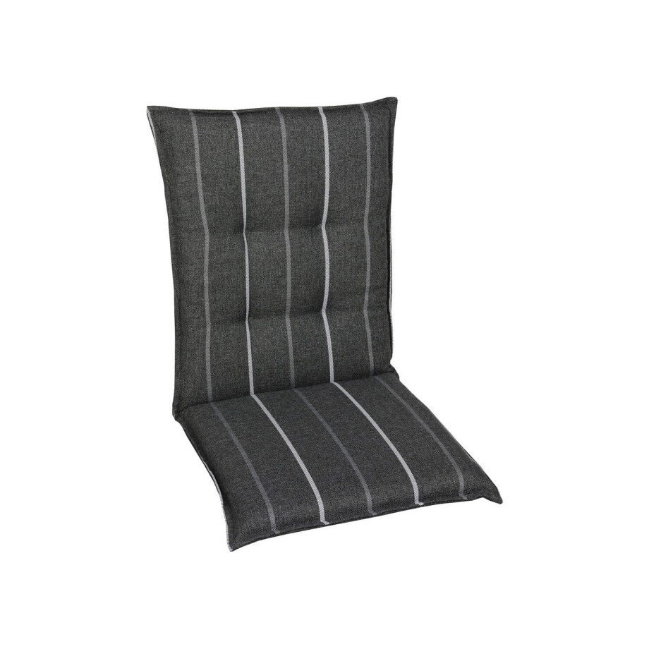 GO-DE Textil Tuinkussen (Stoelkussens voor stoelen met een normale rugleuning, Antraciet) afbeelding 1