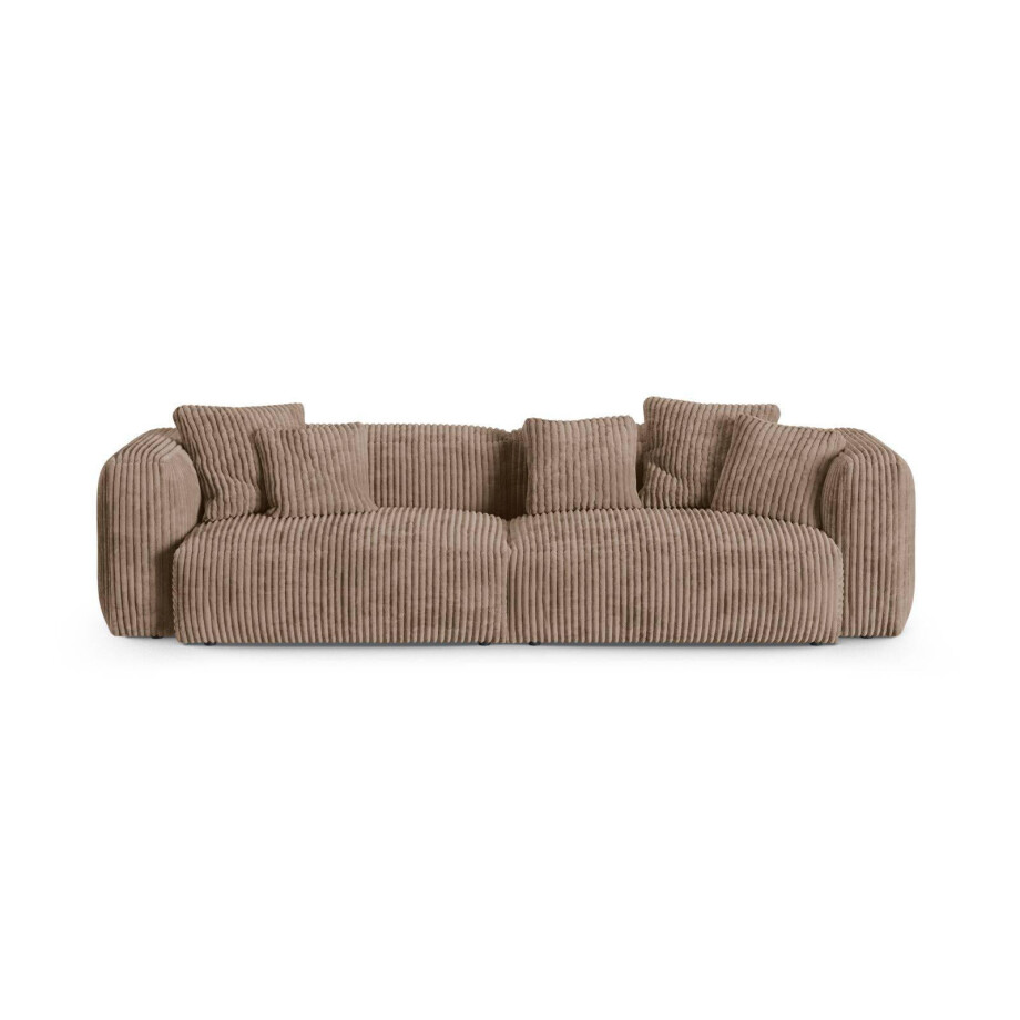 Modulaire 4-zitsbank Martina ribstof | Micadoni Home afbeelding 1
