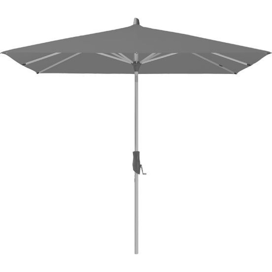 Glatz Parasol Alu-Twist Easy Stone Grey 240 x 240 cm afbeelding 