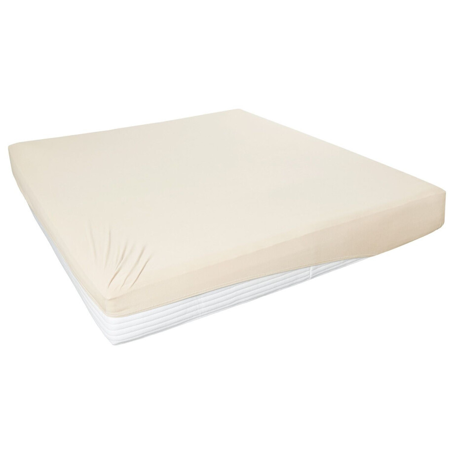 PRIMERA Jersey hoeslaken, 90-200 x 200 cm (Ecru, 140-160 x 200 cm) afbeelding 1