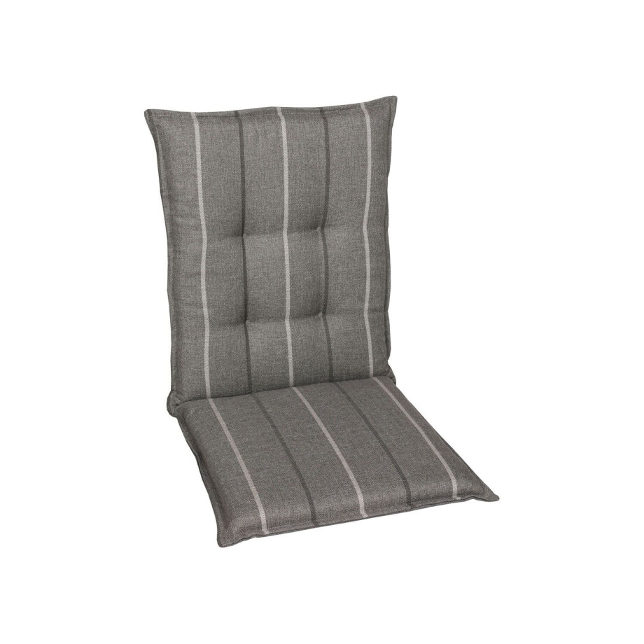 GO-DE Textil Tuinkussen (Stoelkussens voor stoelen met een normale rugleuning, Grijs) afbeelding 1