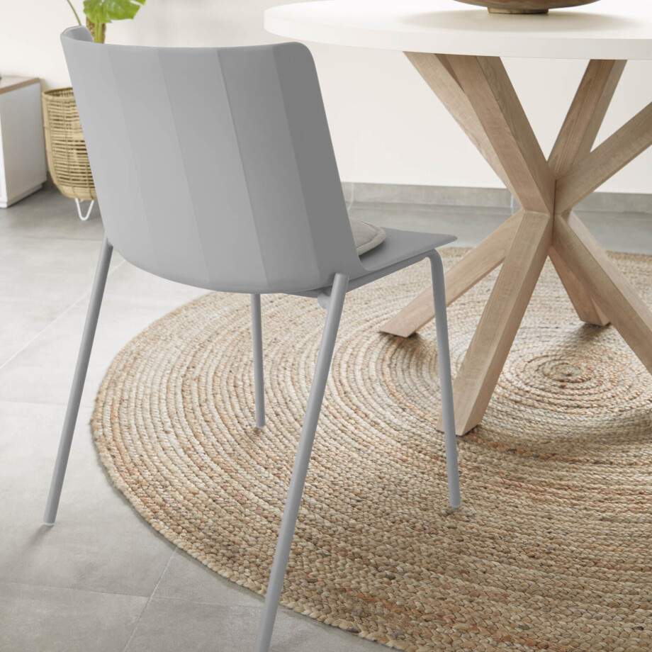 Kave Home Vloerkleed 'Doc' 200 x 200cm, kleur Naturel Kave Home Vloerkleed 'Doc' 200 x 200cm, kleur Naturel afbeelding 1
