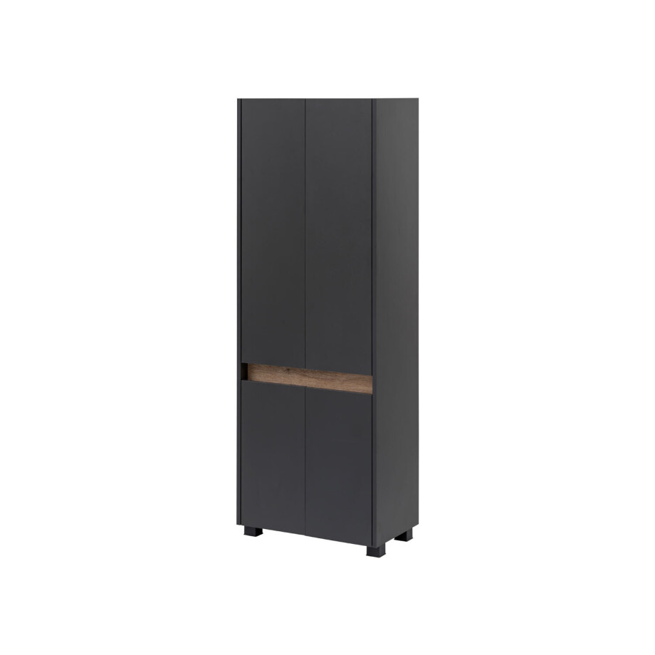 Schildmeyer Hoge badkamerkast Cosmo (2-deurs (breedte 57cm), Antraciet) afbeelding 1
