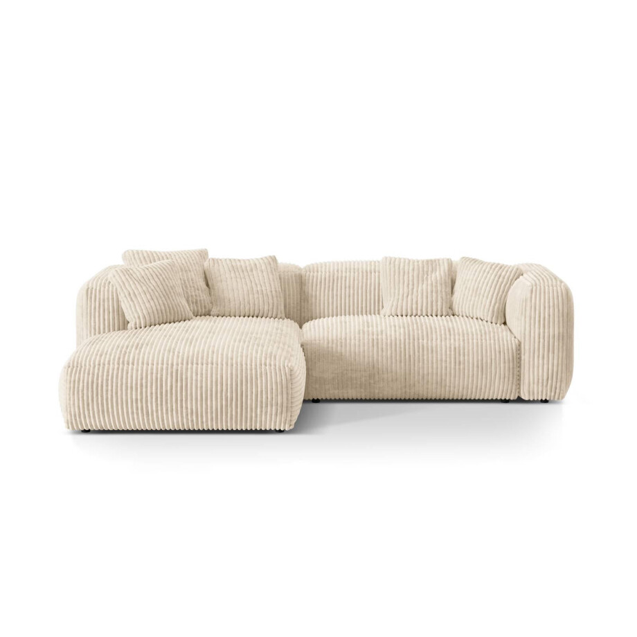 2-zits hoekbank Martina ribstof links | Micadoni afbeelding 1