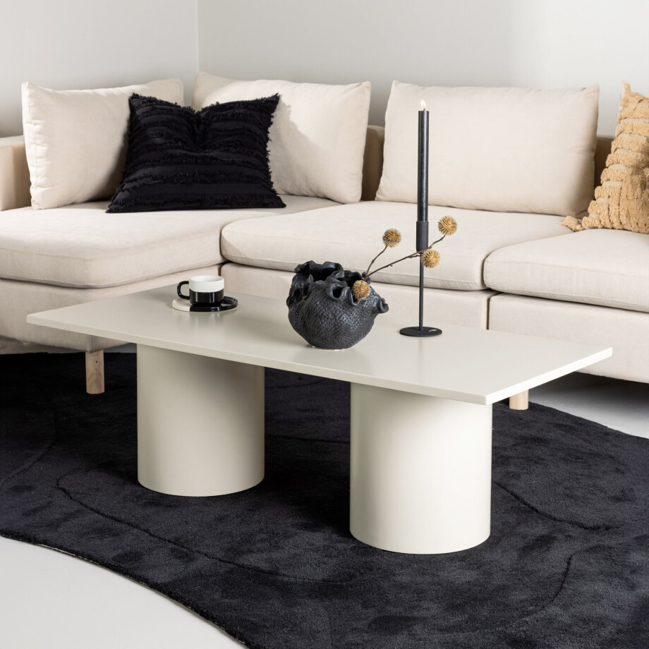 Nohr Salontafel 'Marysia' 120 x 50cm, MDF, kleur Beige afbeelding 1