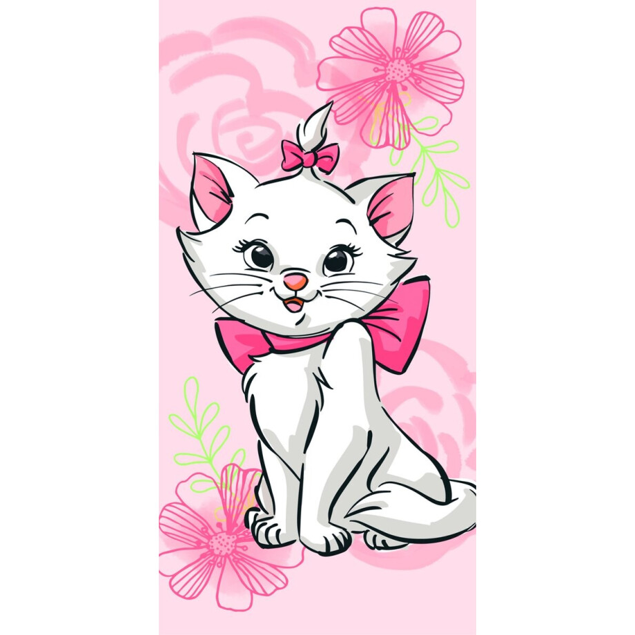Disney Aristocats Strandlaken Marie Cat - 70 x 140 cm - Katoen afbeelding 1