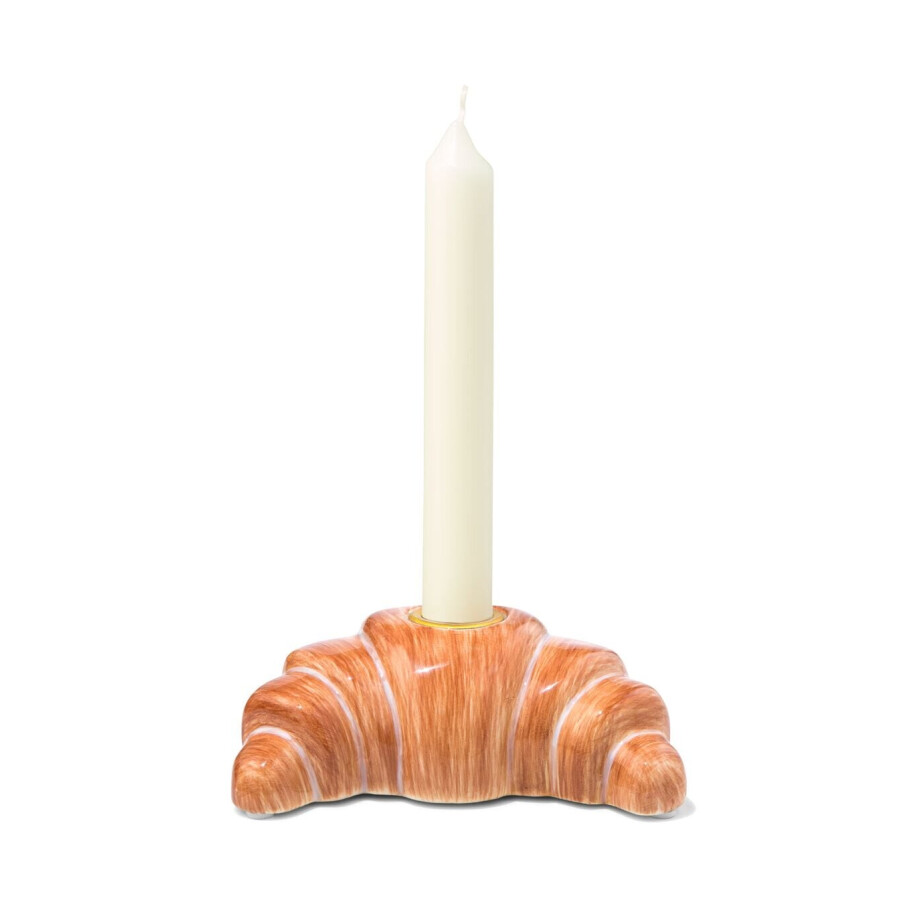 HEMA HEMA Kaarshouder 13.5x8x4.5cm Keramiek Croissant (oranje) HEMA HEMA Kaarshouder 13.5x8x4.5cm Keramiek Croissant (oranje) afbeelding 1