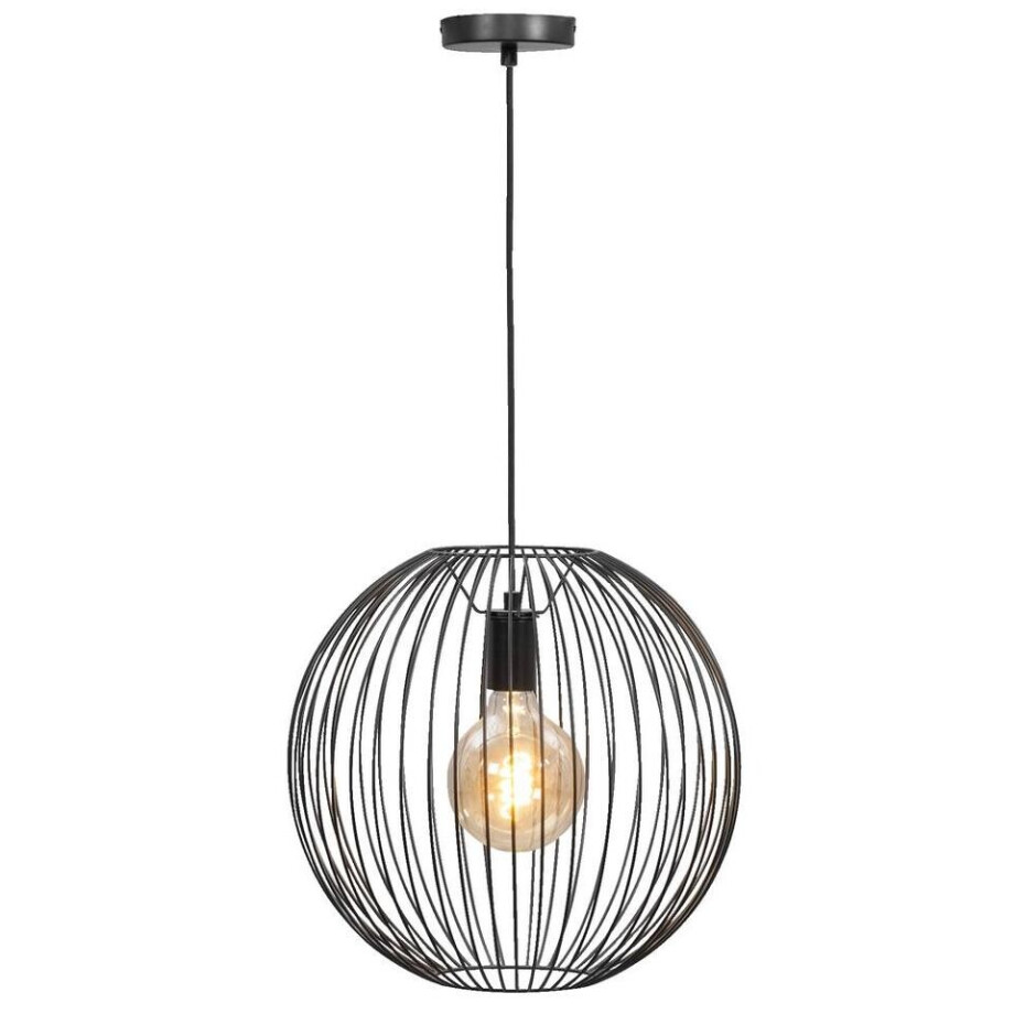 Leen Bakker - Hanglamp Xavier - 150xØ40 Cm - Metaal - Zwart afbeelding 1