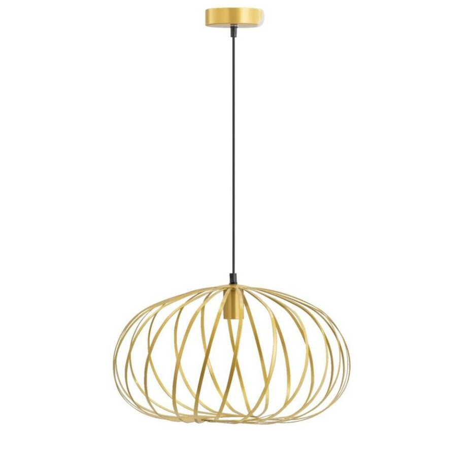 Leen Bakker - Hanglamp Pamplona E27 - Goudkleur - 25xØ45,5 Cm - IJzer - Goudkleurig - 45.5x45.5x120 Cm afbeelding 1