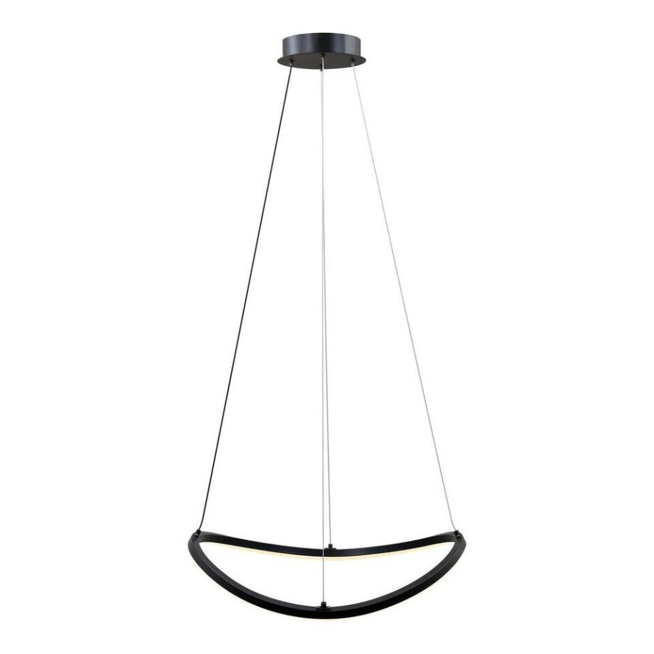 Leen Bakker - Hanglamp Joa LED - Mat - 110xØ52 Cm - Metaal - Zwart afbeelding 1
