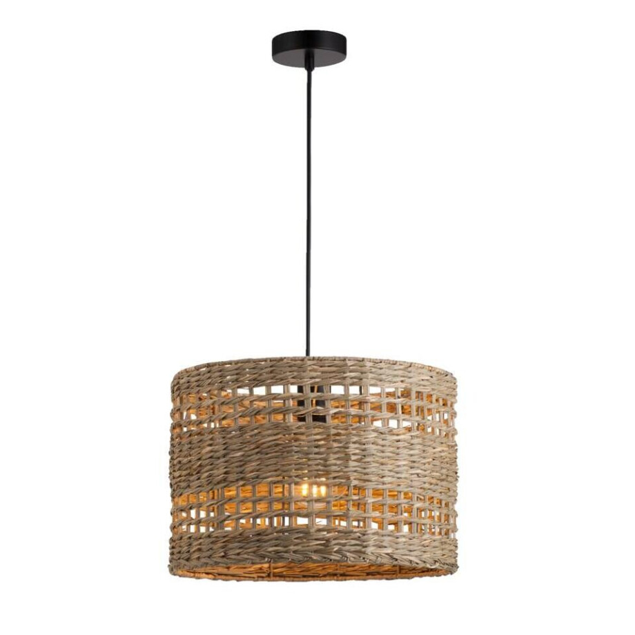 Leen Bakker - Hanglamp Rita E27 - Naturelkleur - 120xØ36 Cm - Sisal - Beige afbeelding 1