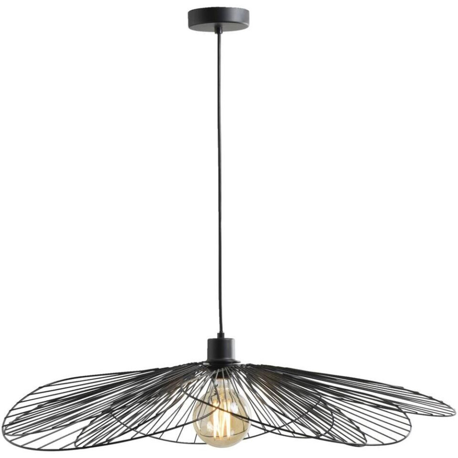 Leen Bakker - Hanglamp Marlie - 120xØ80 Cm - Metaal - Zwart afbeelding 1