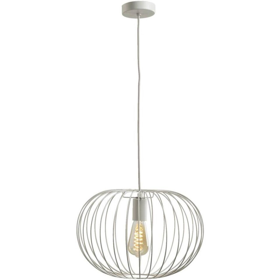 Leen Bakker - Hanglamp Jade - Licht - 120x26xØ38 Cm - Metaal - Grijs afbeelding 1