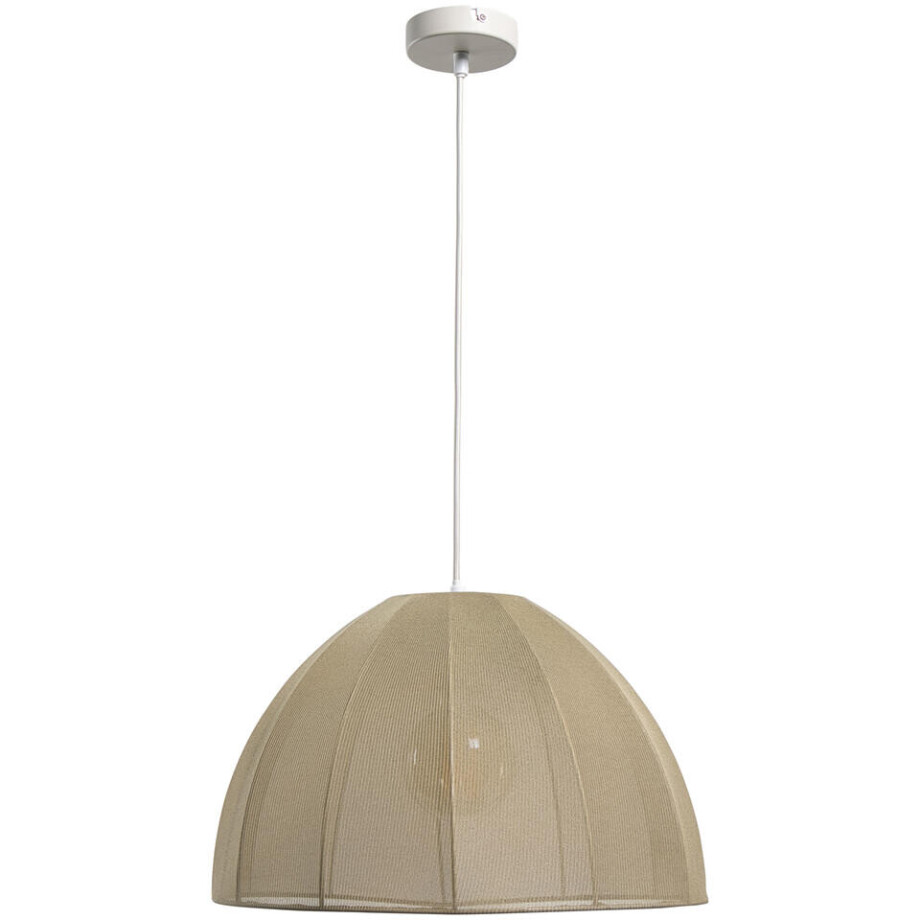 Leen Bakker - Hanglamp Cilou E27 - 120xØ40 Cm - Metaal/Stof/Kunststof - Groen afbeelding 1