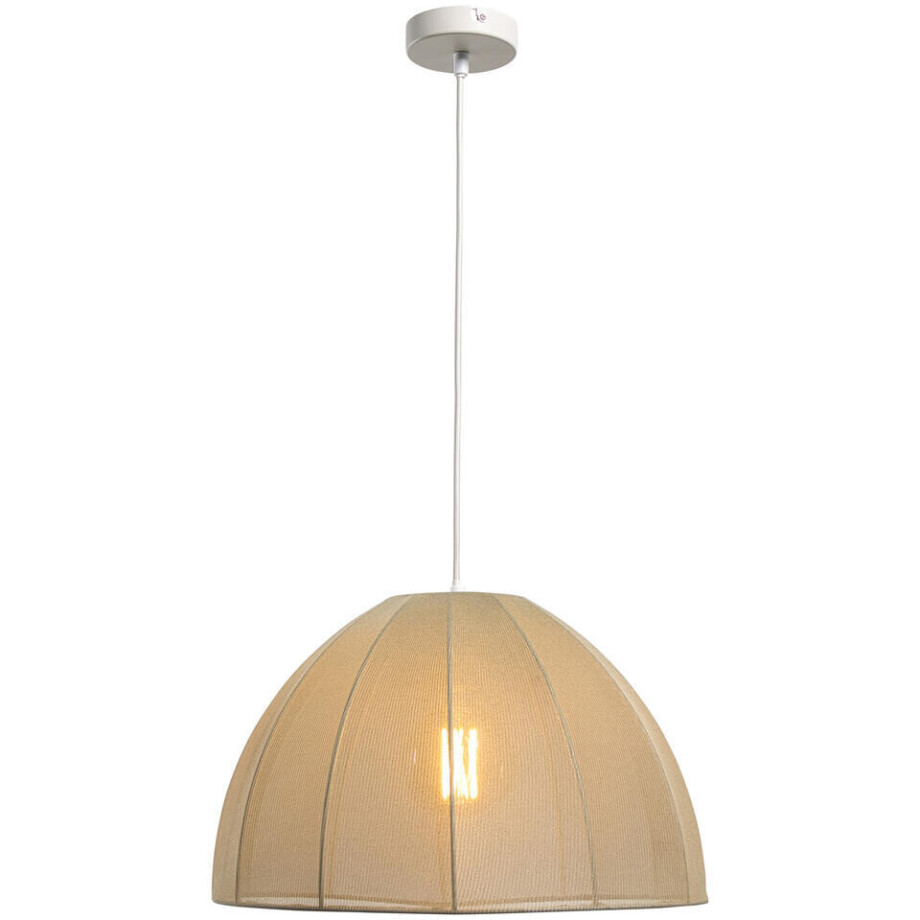 Leen Bakker - Hanglamp Cilou E27 - 120xØ40 Cm - Stof/Metaal/Kunststof - Groen Leen Bakker - Hanglamp Cilou E27 - 120xØ40 Cm - Stof/Metaal/Kunststof - Groen afbeelding 1