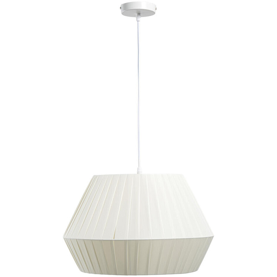 Leen Bakker - Hanglamp Feline E27 - 80x45x45 Cm - Stof - Wit afbeelding 1