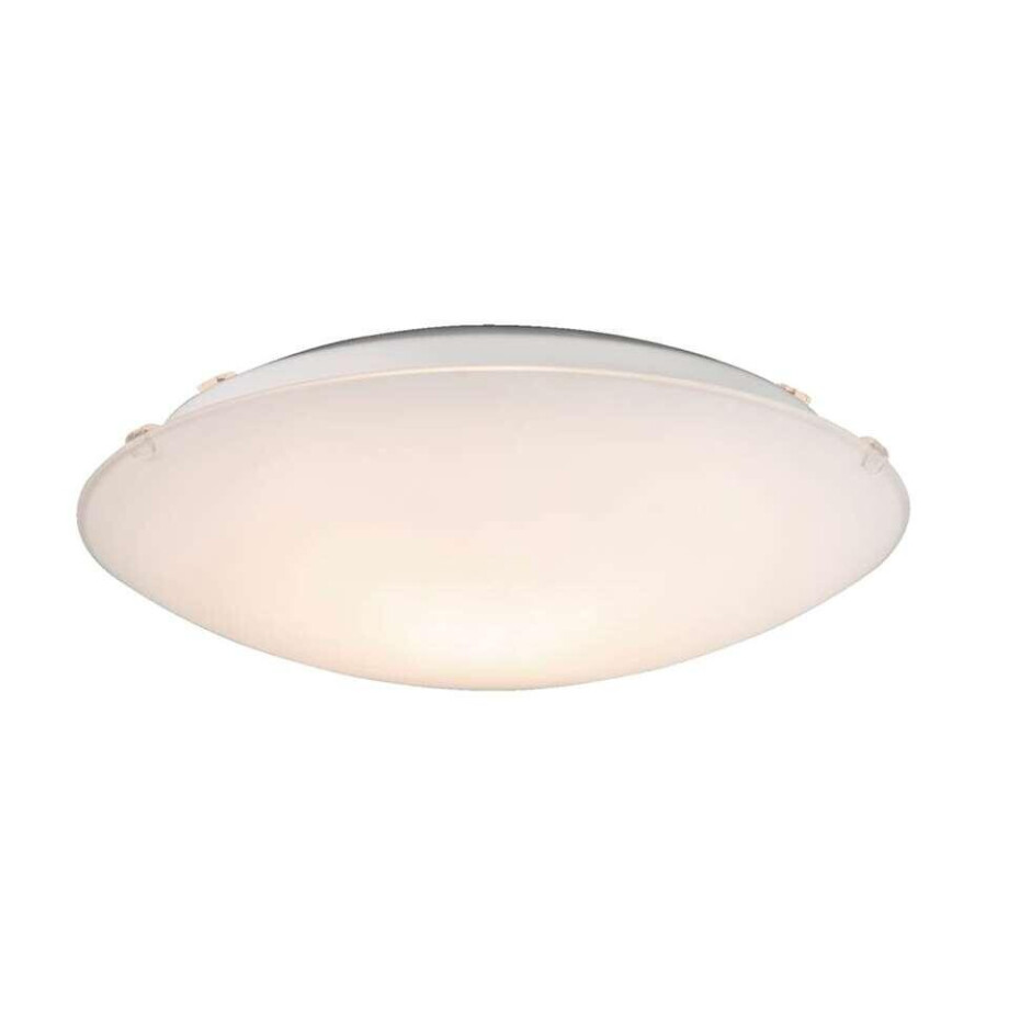 2e Halve Prijs Leen Bakker - Plafondlamp Basic - Mat - Ø27 Cm - Glas - Wit afbeelding 1