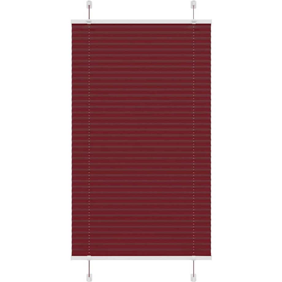 vidaXL - Plissé - rolgordijn - 80x100 - cm - stofbreedte - 79,4 - cm - bordeauxrood afbeelding 1