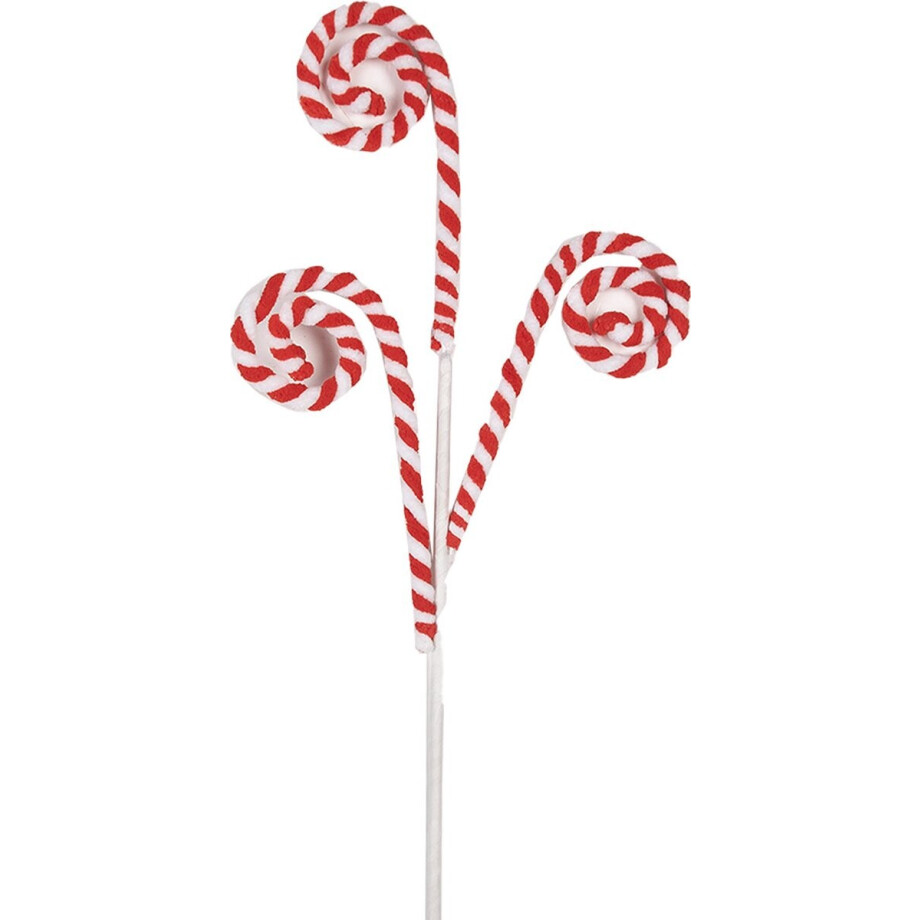 Clayre & Eef Kerstdecoratie Zuurstok 66 cm Rood Kunststof Clayre & Eef Kerstdecoratie Zuurstok 66 cm Rood Kunststof afbeelding 1