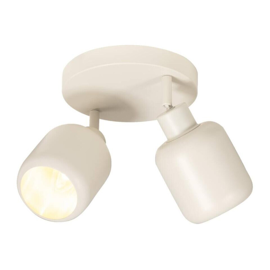 Leen Bakker - 2-spot Mosi E14 - - Ø11x24 Cm - Metaal - Beige afbeelding 1