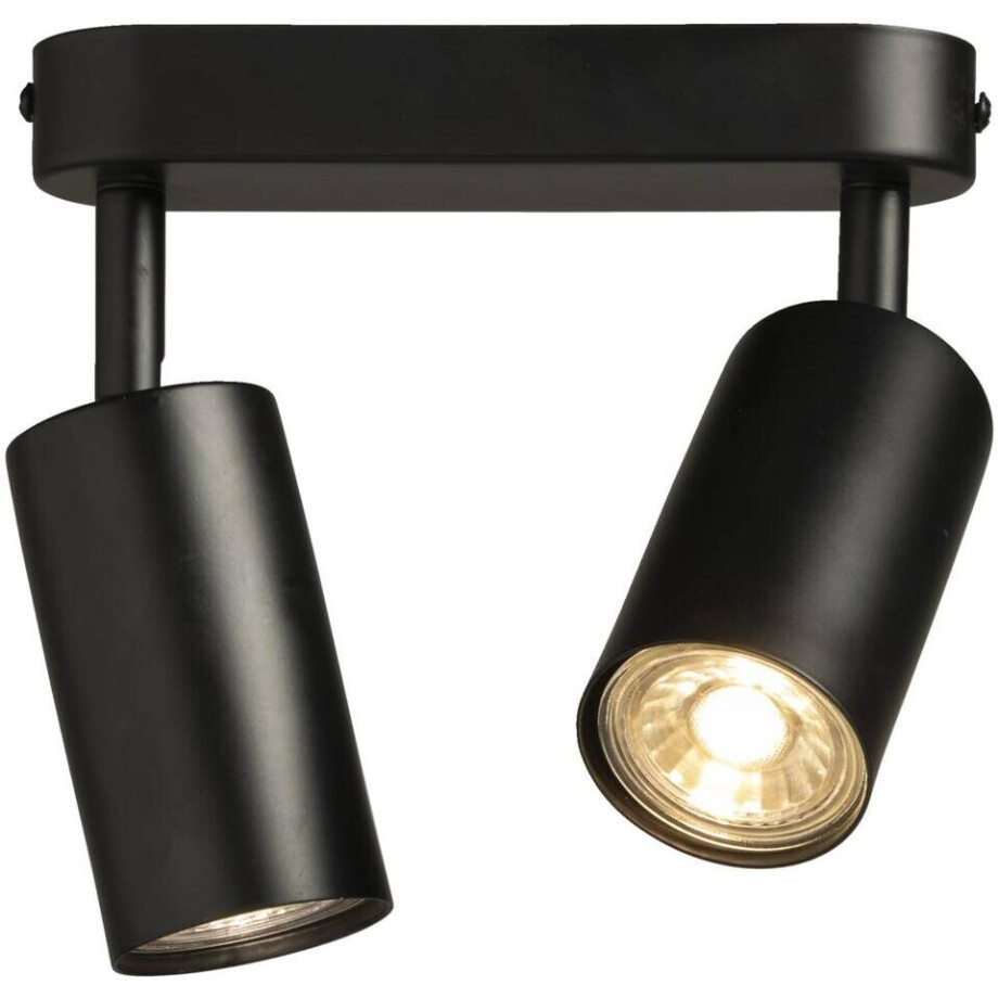 Leen Bakker - 2-spot Basic - Mat - 10xØ18 Cm - Metaal - Zwart afbeelding 1