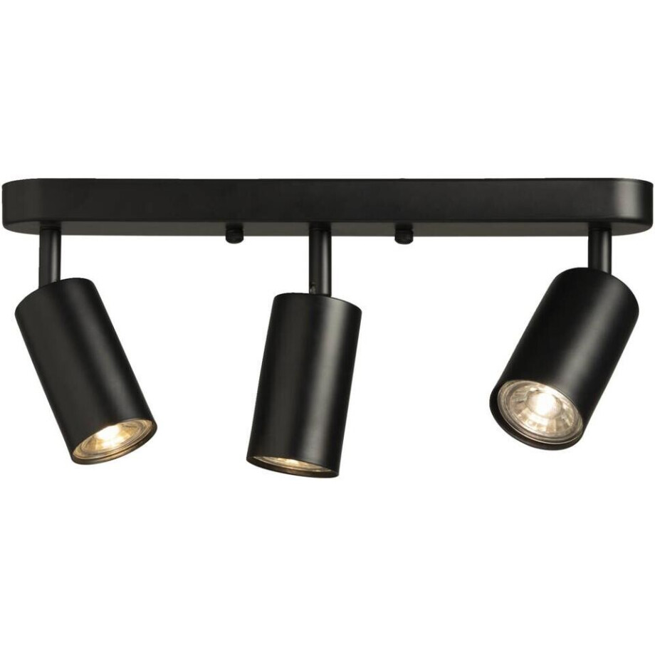 Leen Bakker - 3-spot Basic - Mat - 10xØ38 Cm - Metaal - Zwart afbeelding 1