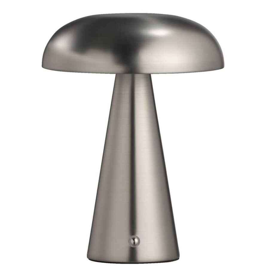 Leen Bakker - Tafellamp Eljereau - Zilver - Ø14 X 20,5 Cm - Metaal - Zilverkleurig - 15.5x15.5x20.5 Cm afbeelding 1