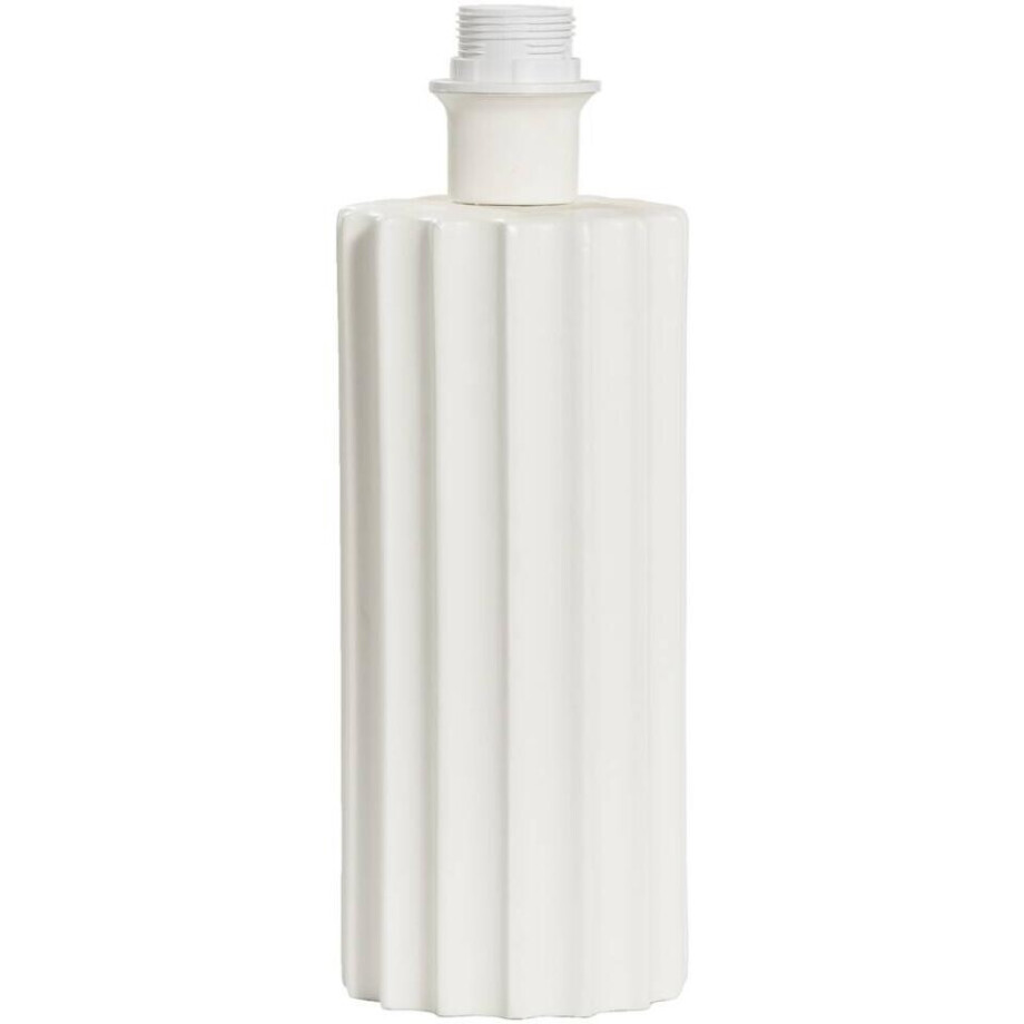 Leen Bakker - Lampvoet Linne - - 33,5xØ12 Cm - Keramiek - Wit - H33.5 Cm afbeelding 1