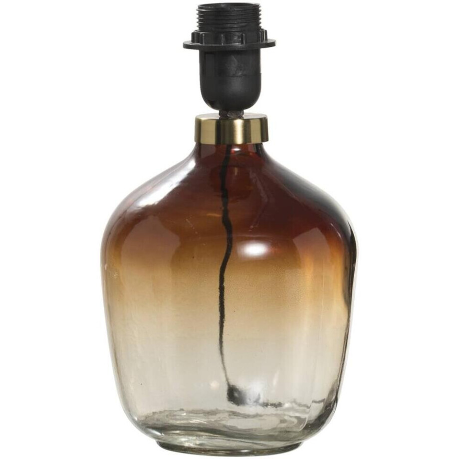 Leen Bakker - Lampvoet Mois E27 26,5xØ16,5 Cm - Glas - Bruin - H26.5 Cm afbeelding 1