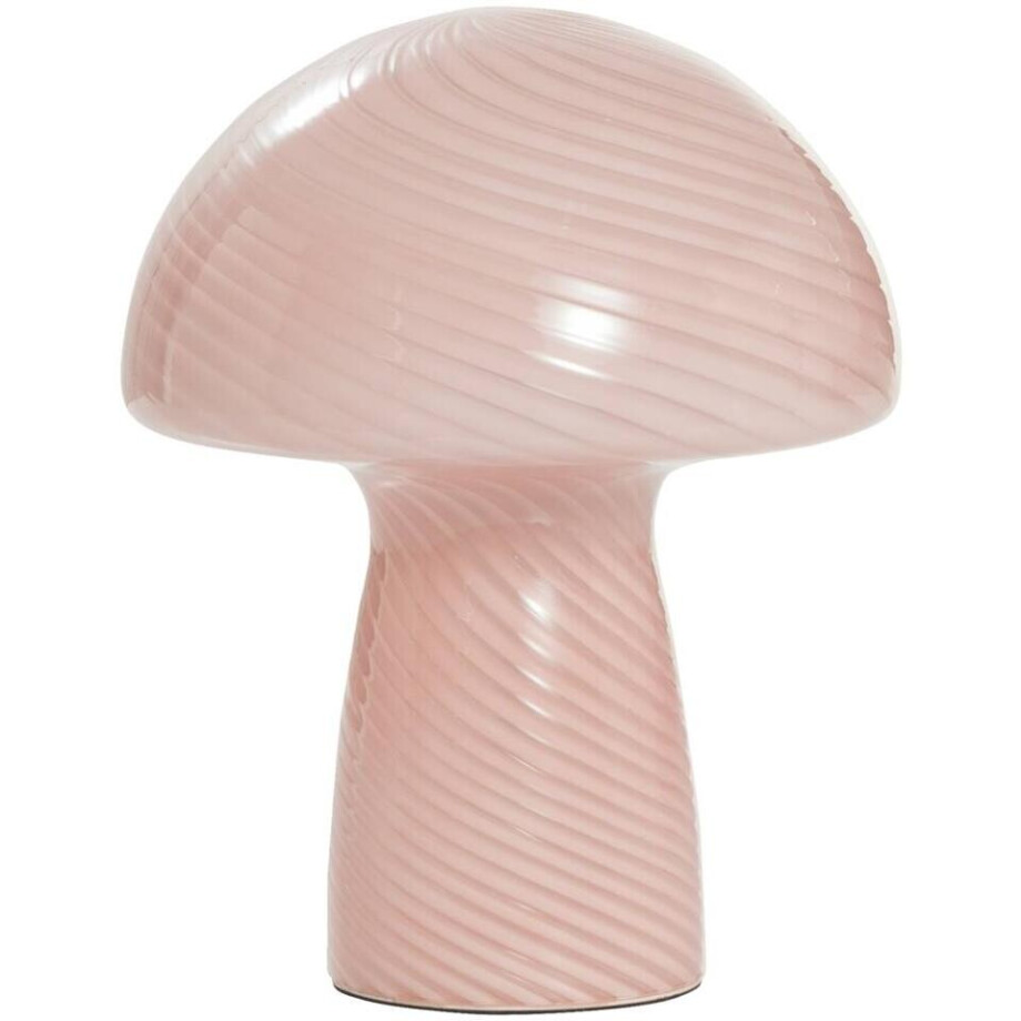 Leen Bakker - Tafellamp Fae - - E14 - 23xØ18 Cm - Glas - Roze afbeelding 1