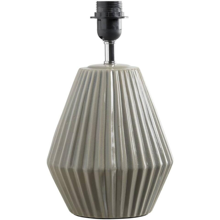 Leen Bakker - Lampvoet Amee - 31x19x19 Cm - Keramiek - Grijs afbeelding 1