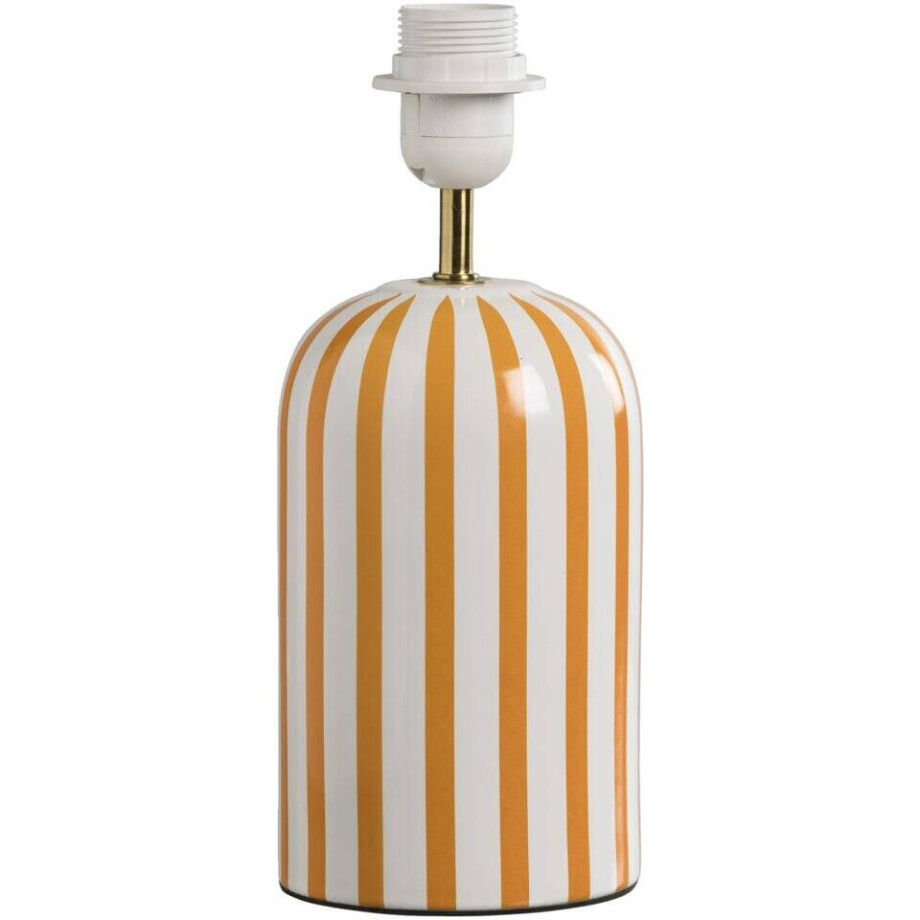 Leen Bakker - Lampvoet Lio - Wit/oranje - 29,5x12,5x12,5 Cm - Keramiek - Oranje#Wit Leen Bakker - Lampvoet Lio - Wit/oranje - 29,5x12,5x12,5 Cm - Keramiek - Oranje#Wit afbeelding 1