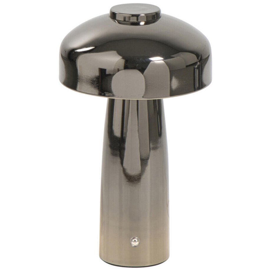 Leen Bakker - Tafellamp Tinn Antraciet USB - 25,5x15x15 Cm - Metaal - Grijs Leen Bakker - Tafellamp Tinn Antraciet USB - 25,5x15x15 Cm - Metaal - Grijs afbeelding 1