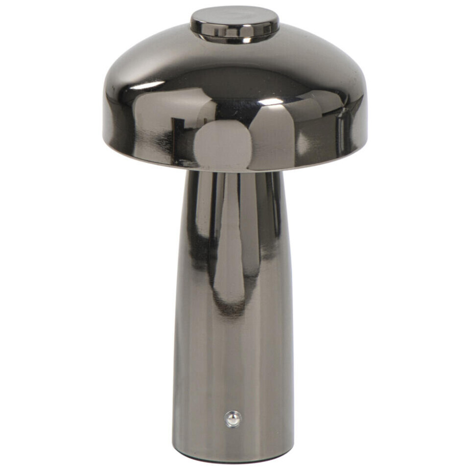 Leen Bakker - Tafellamp Tinn Antraciet USB - 25,5x15x15 Cm - Metaal - Grijs afbeelding 1