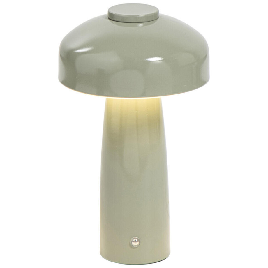 Leen Bakker - Tafellamp Tinn USB LED - 25,5x15x15 Cm - Metaal - Groen Leen Bakker - Tafellamp Tinn USB LED - 25,5x15x15 Cm - Metaal - Groen afbeelding 1