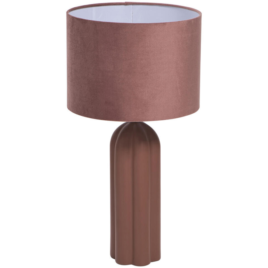 Leen Bakker - Tafellamp Jona Terra E27 - 53x28x28 Cm - Keramiek - Rood Leen Bakker - Tafellamp Jona Terra E27 - 53x28x28 Cm - Keramiek - Rood afbeelding 1