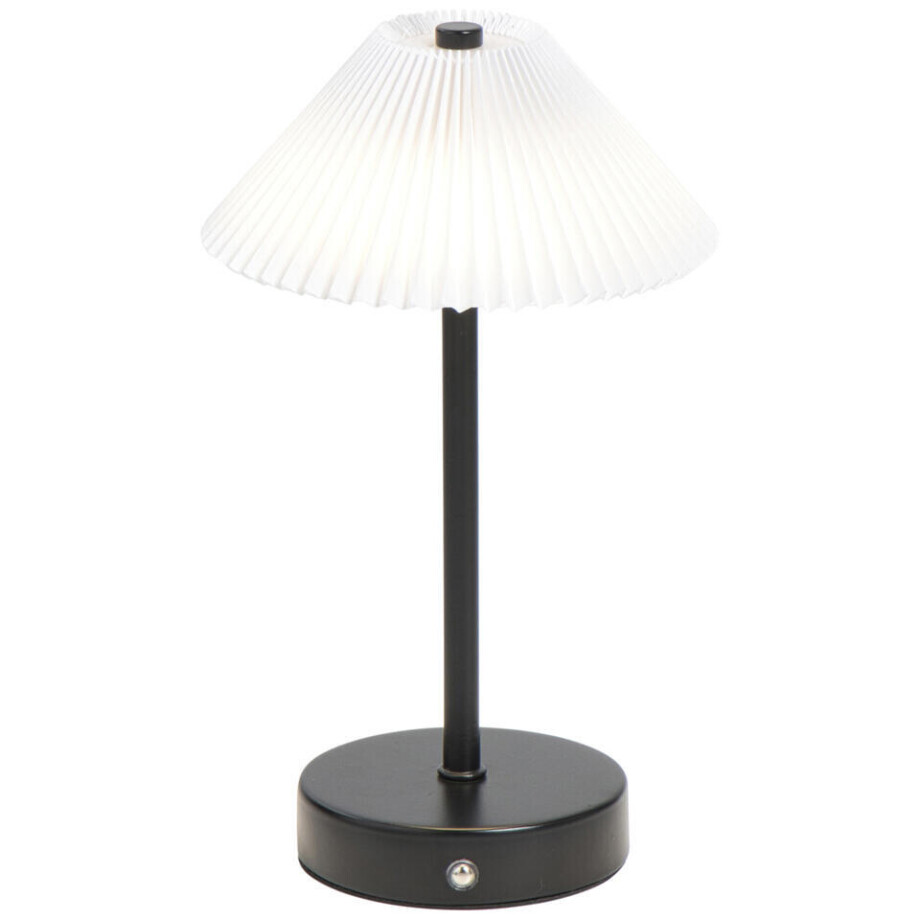 Leen Bakker - Tafellamp Delia USB LED - 27x16x16 Cm - PVC/Metaal - Zwart afbeelding 1