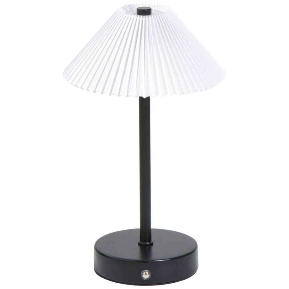 Leen Bakker - Tafellamp Delia USB LED - 27x16x16 Cm - Metaal/PVC - Zwart afbeelding 1
