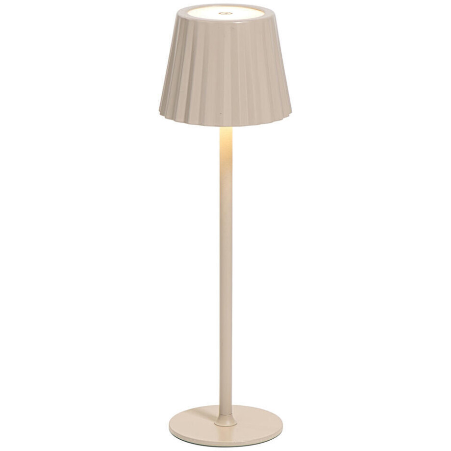 Leen Bakker - Tafellamp Scotti USB LED - Metaal - Beige - 11.5x11.5x38 Cm Leen Bakker - Tafellamp Scotti USB LED - Metaal - Beige - 11.5x11.5x38 Cm afbeelding 1
