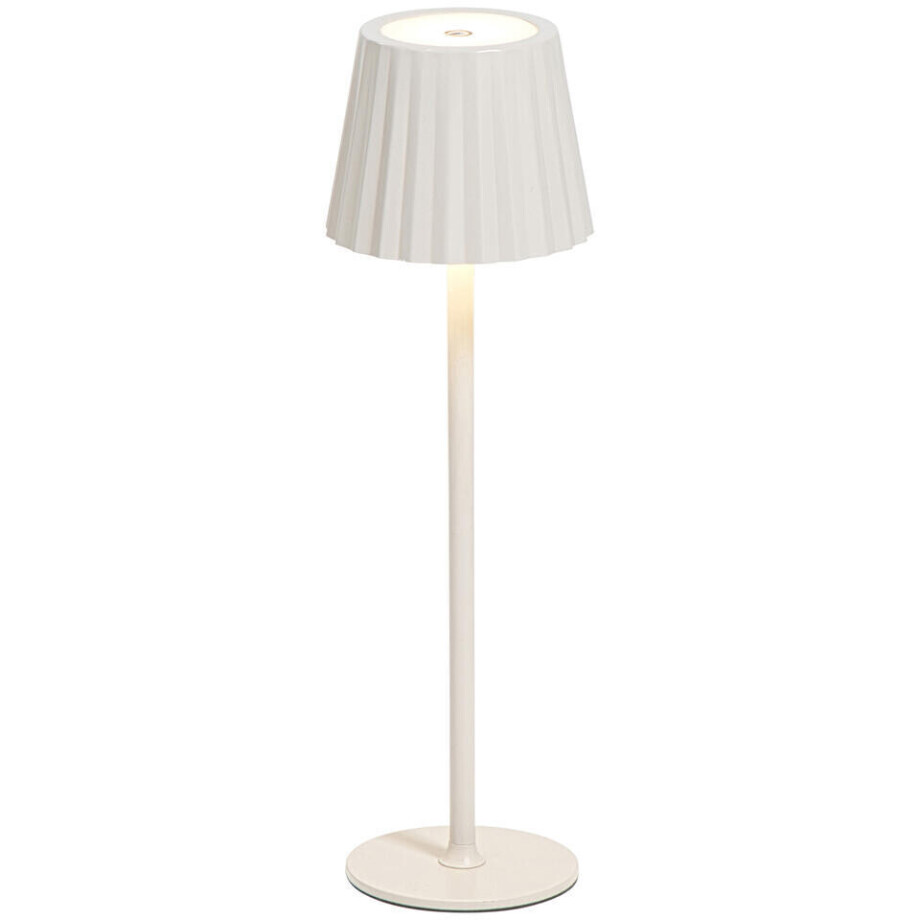 Leen Bakker - Tafellamp Scotti Offwhite USB LED - Metaal - Wit - 11.5x11.5x38 Cm Leen Bakker - Tafellamp Scotti Offwhite USB LED - Metaal - Wit - 11.5x11.5x38 Cm afbeelding 1
