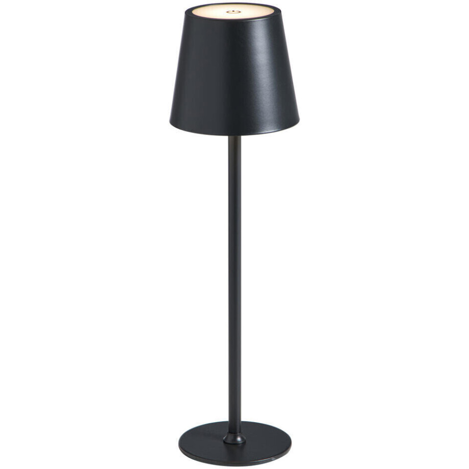 Leen Bakker - Tafellamp Lev USB LED - Metaal - Grijs - 11x11x40.5 Cm afbeelding 1